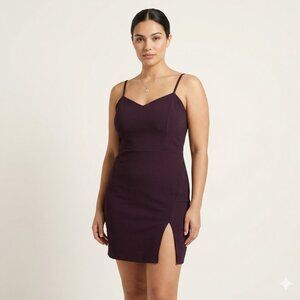 *Eclipse Purple Spaghetti Strap Mini Dress